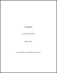 Concertino for Baritone Saxophone and Concert Band Concert Band sheet music cover Thumbnail